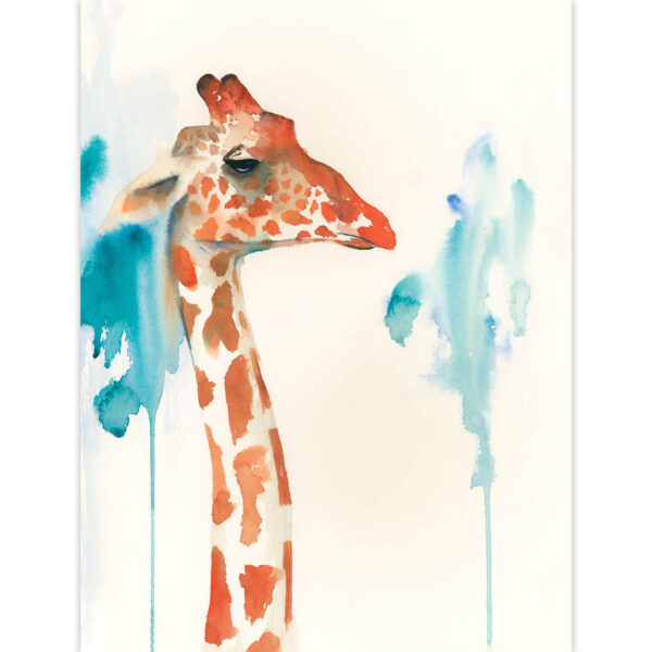 Reproduction aquarelle Girafe