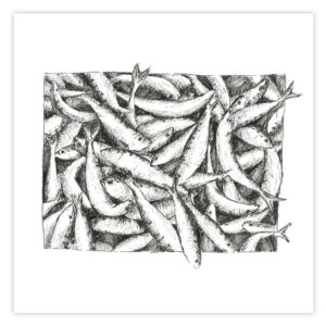 Reproduction dessin mur de sardines